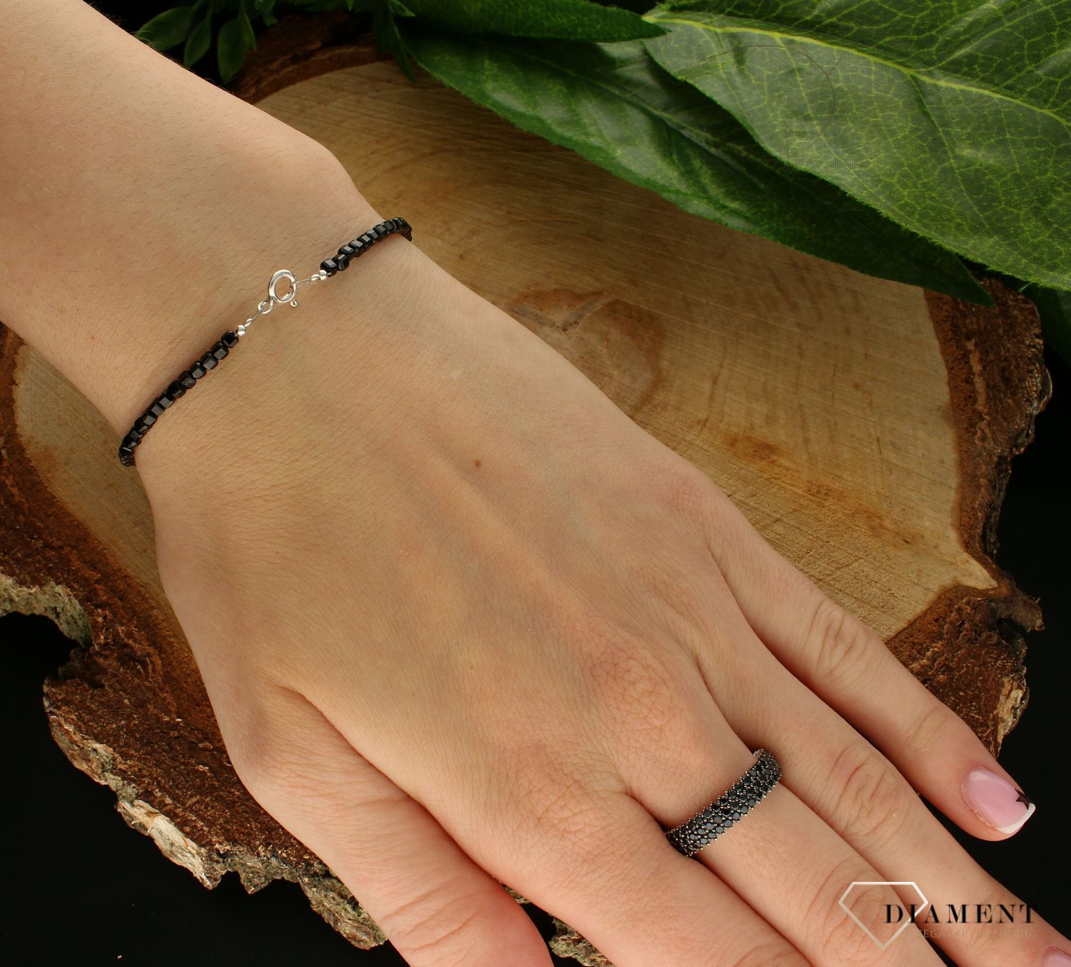 Srebrna bransoletka damska 925 z turmalinem DIA-BRA-10079-925. Srebrna bransoletka damska idealna na prezent. Bransoletka damska z kamieniami naturalnymi. Srebrna bransoletka z turmalinem (3).jpg