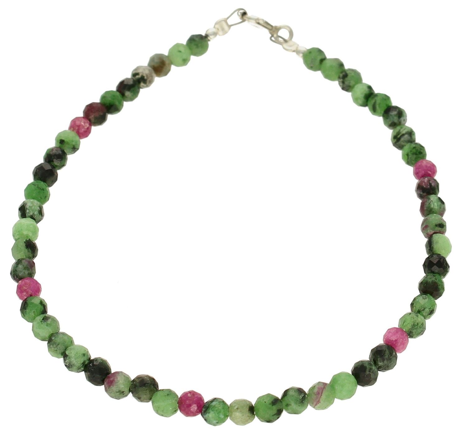 Srebrna bransoletka damska 925 z rubinem i zoisytem DIA-BRA-10083-925. Srebrna bransoletka damska idealna na prezent. Bransoletka damska z kamieniami naturalnymi. Srebrna bransoletka z rubinem i zoisytem.  (3).jpg