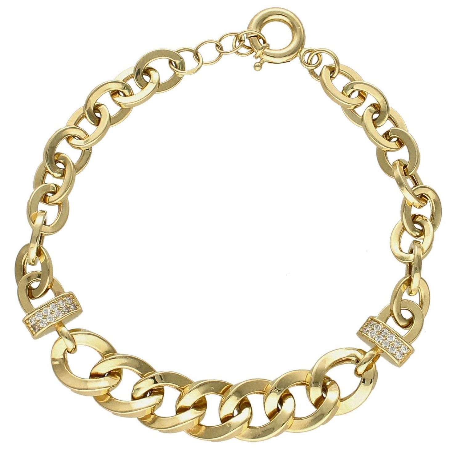 Bransoletka damska złota Dwa różne sploty 585 DIA-BRA-10384-585 (1).jpg