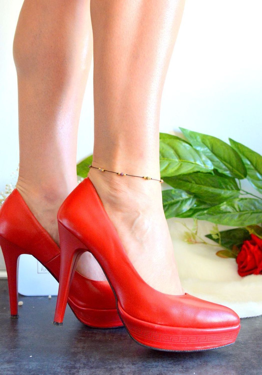 Srebrna bransoletka damska 925 z kamieniem naturalnym Turmalin na sznureczku DIA-BRA-10428-925.  Srebrna bransoletka z kamieniami naturalnymi. Bransoletka srebrna damska z turmaline. Bransoletka na sznureczku zaciągana. Bransoletka na.jpg