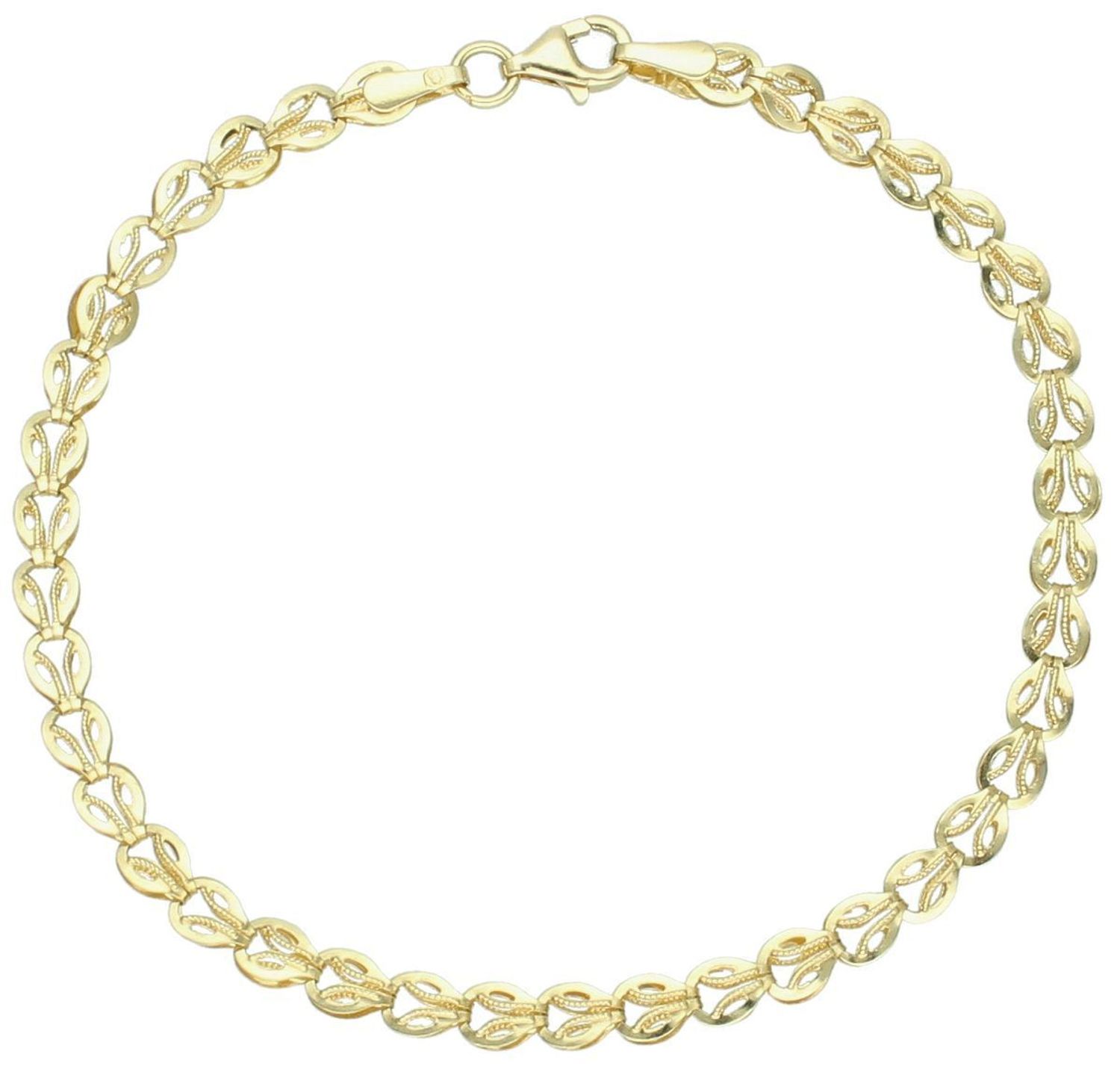 Bransoletka złota 585 ażurowe ogniwka DIA-BRA-10474-585 Złota bransoletka wykonana z 14 karatowego żółtego złota. Bransoletka to idealny pomysł na prezent. Złota biżuteria o oryginalnej 1.jpg