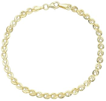 Bransoletka złota 585 ażurowe ogniwka DIA-BRA-10474-585 Złota bransoletka wykonana z 14 karatowego żółtego złota. Bransoletka to idealny pomysł na prezent. Złota biżuteria o oryginalnej 1.jpg