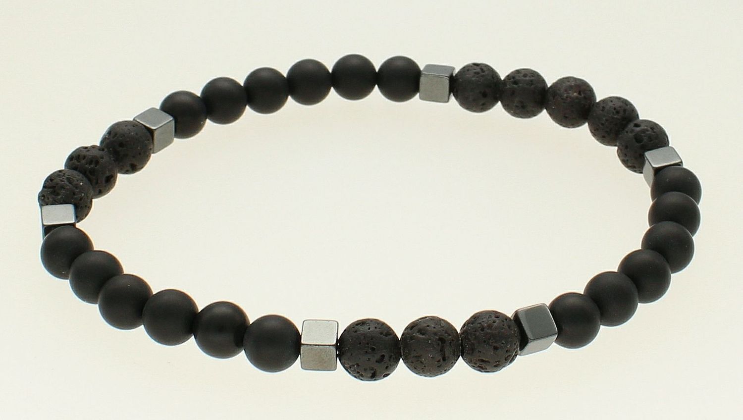 Bransoletka męska z kamieniami naturalnymi lawa wulkaniczna, onyks DIA-BRA-10518-INNE.jpg