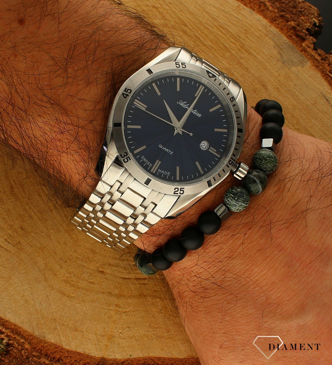 Bransoletka męska z kamieniami naturalnymi jaspis afry.jpg