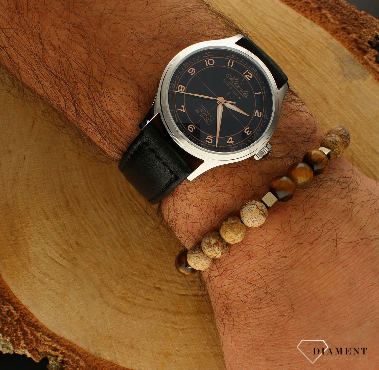 Bransoletka męska z kamieniami naturalnymi jaspis obrazkowy, tygrysie oko DIA-BRA-10528-INNE (2).jpg