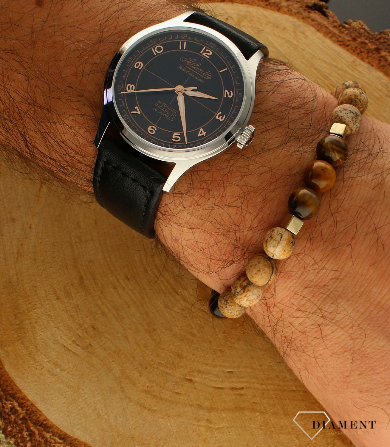 Bransoletka męska z kamieniami naturalnymi jaspis obrazkowy, tygrysie oko DIA-BRA-10528-INNE (2).jpg