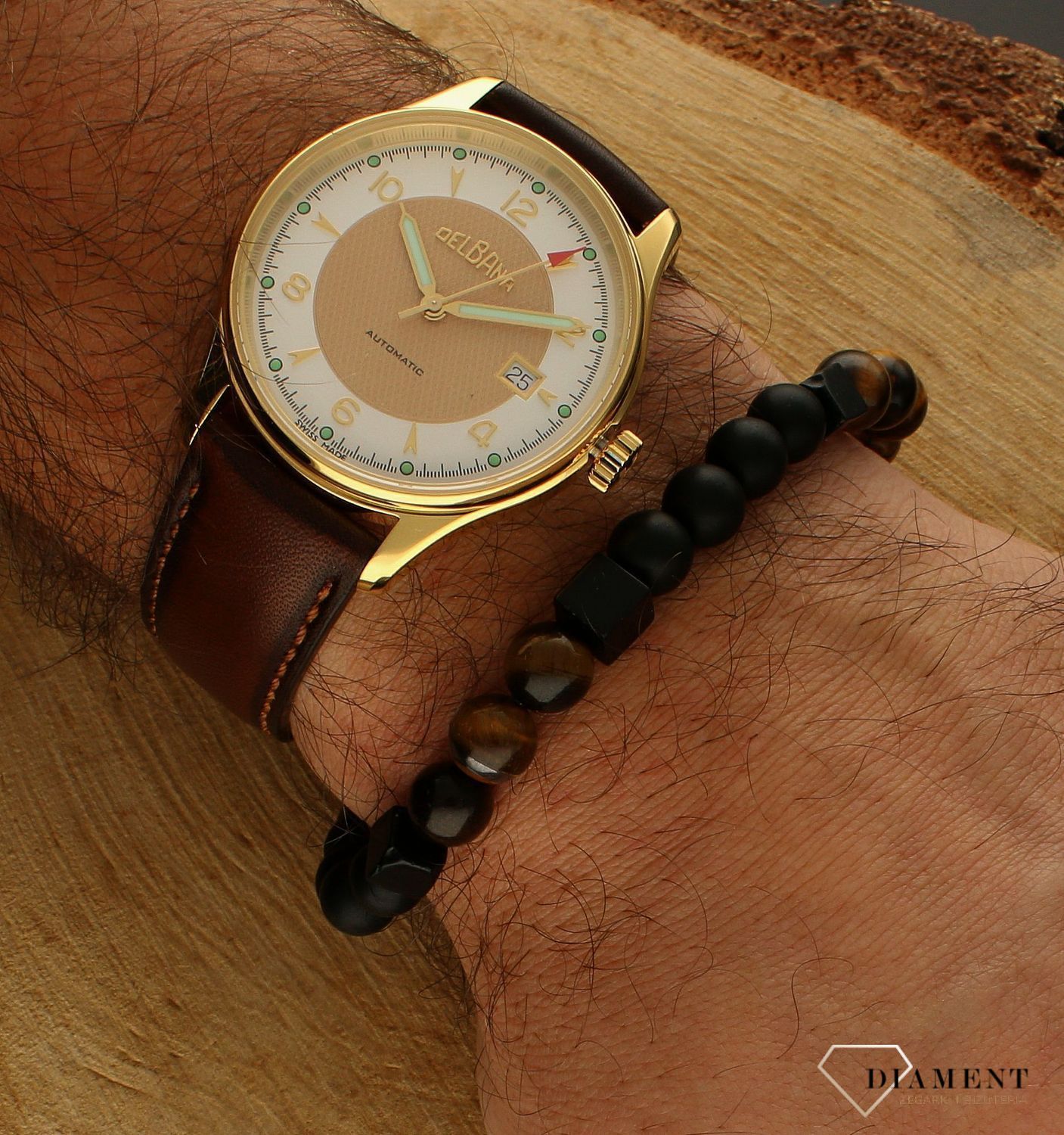 Bransoletka męska z kamieniami naturalnymi tygrysie oko,onyks DIA-BRA-10529-INNE. Bransoletka męska z kamieniami naturaln.jpg