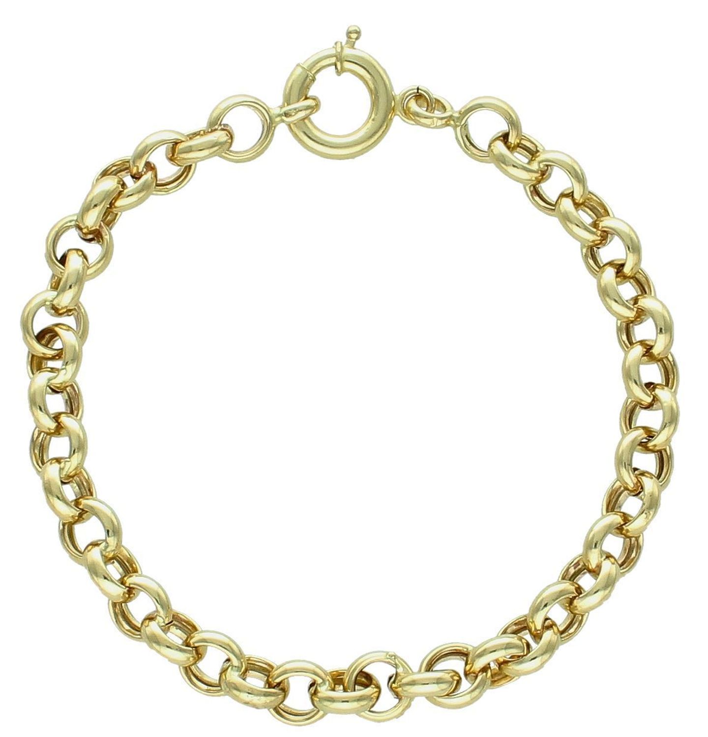 Bransoletka złota okrągłe ogniwka pr 585, DIA-BRA-10691-585  Złota bransoletka wykonana z 14 karatowego żółtego złota. Powstała z połączenia okrągłych ogniw1.jpg