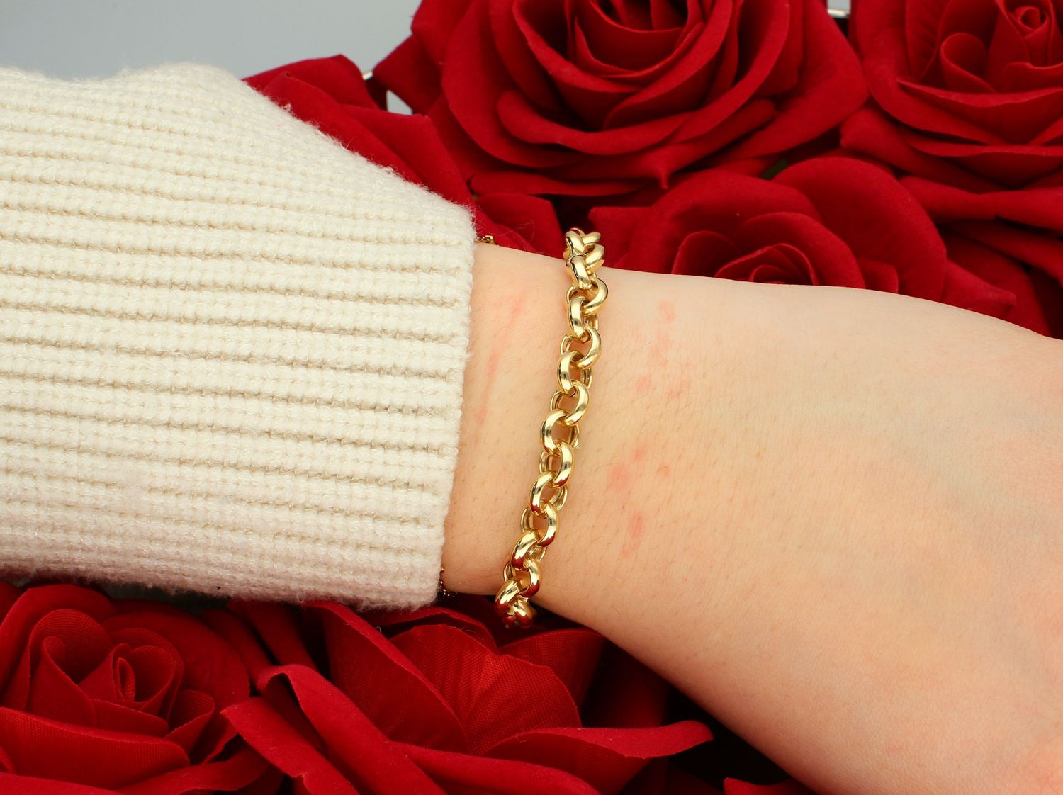 Bransoletka złota okrągłe ogniwka pr 585, DIA-BRA-10691-585  Złota bransoletka wykonana z 14 karatowego żółtego złota. Powstała z połączenia okrągłych ogniw1.jpg