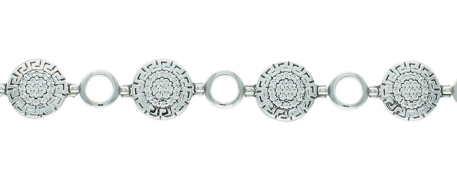 Bransoletka srebrna droga grecka z cyrkonią pr 925, DIA-BRA-10716-925 Bransoletka wykonana z najwyższej jakości srebra. Idealny pomysł na prezent dla każdej kobiety. 1.jpg