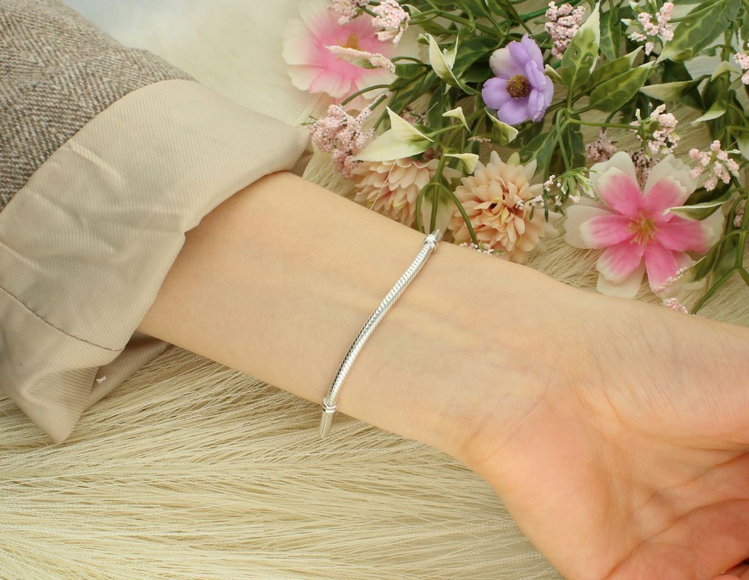 Srebrna bransoletka modułowa do charmsów z sercem 925 - DIA-BRA-10810-925.  Srebrna bransoletka damska. Bransoletka srebrna modułowa. Bransoletka typu Pandora. Bransoletka srebrna do charmsów.1.jpg