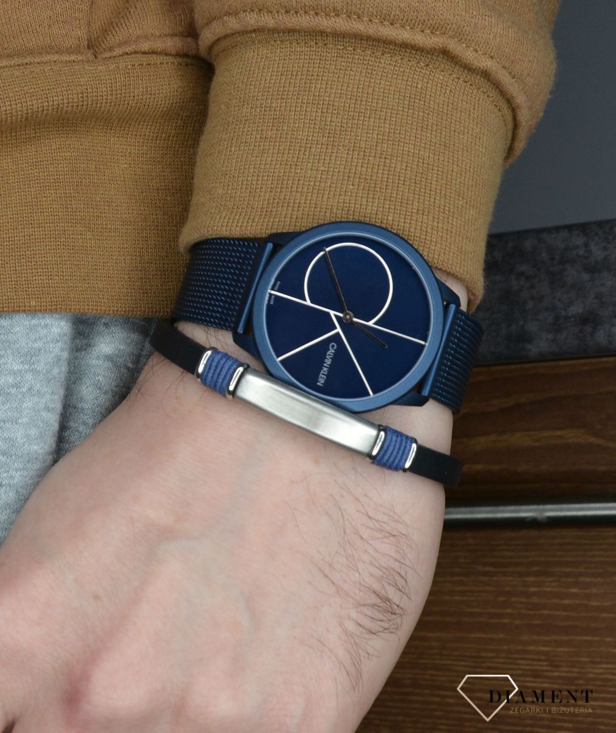 Bransoletka dla mężczyzny Dall'Acqua 'Czarna skóra' do graweru DIA-BRA-10947-BLACK-STAL.jpg