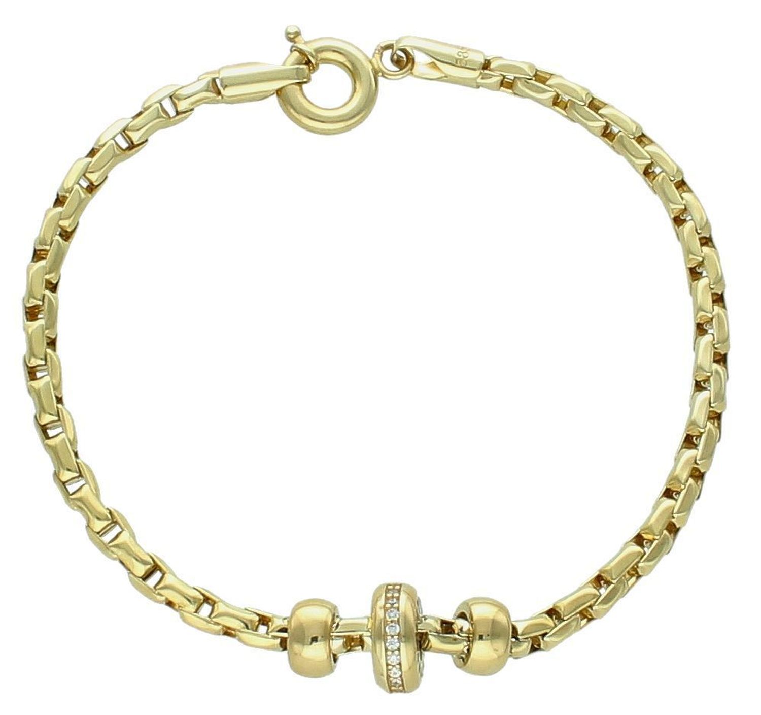 Bransoletka złota z kółeczkami pr 585, DIA-BRA-11003-585 złota bransoletka wykonana z 14 karatowego żółtego złota. Bransoletka to idealny pomysł na prezent.1.jpg