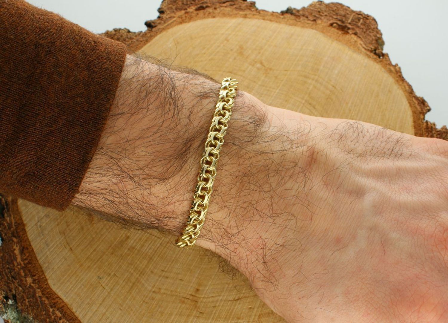 Bransoletka złota garibaldka pr 585, DIA-BRA-11106-585 Złota bransoletka wykonana z 14 karatowego żółtego złota. Bransoletka to idealny pomysł na prezent. Złota bransoletka z okrągłymi ogniwkami. 1.jpg