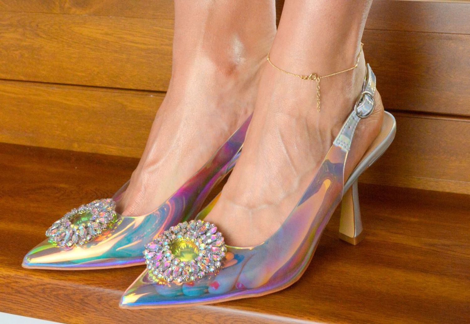 Złota bransoletka 585 na nogę z kuleczkami DIA-BRA-11427-585 (2).jpg