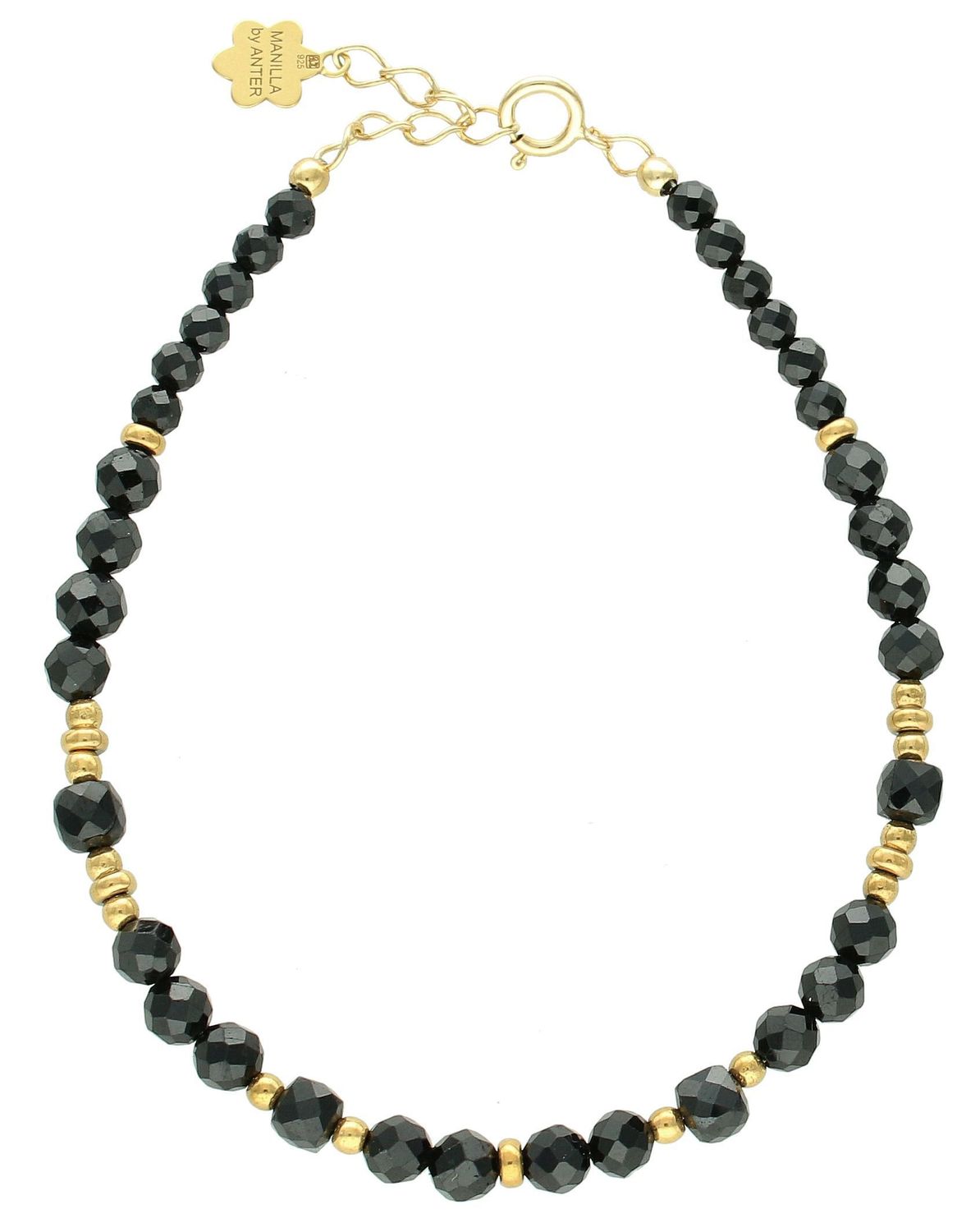 Srebrna bransoletka damska 925 kamienie naturalne turmalin hematyt DIA-BRA-11439-925.  Srebrna bransoletka damska. Bransoletka z kamieniami naturalnymi. Bransoletka z koralikami na prezent. Bransoletka z turmalinem..jpg