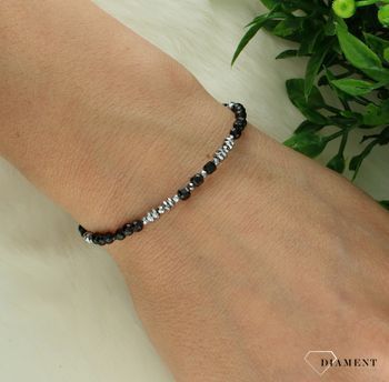 Srebrna bransoletka damska 925 kamienie naturalne turmalin i spinel DIA-BRA-11446-925. Srebrna bransoletka damska. Bransoletka z kamieniami naturalnymi. Bransoletka z koralikami na prezent. Bransoletka z turmalinem i spinelem.2.jpg