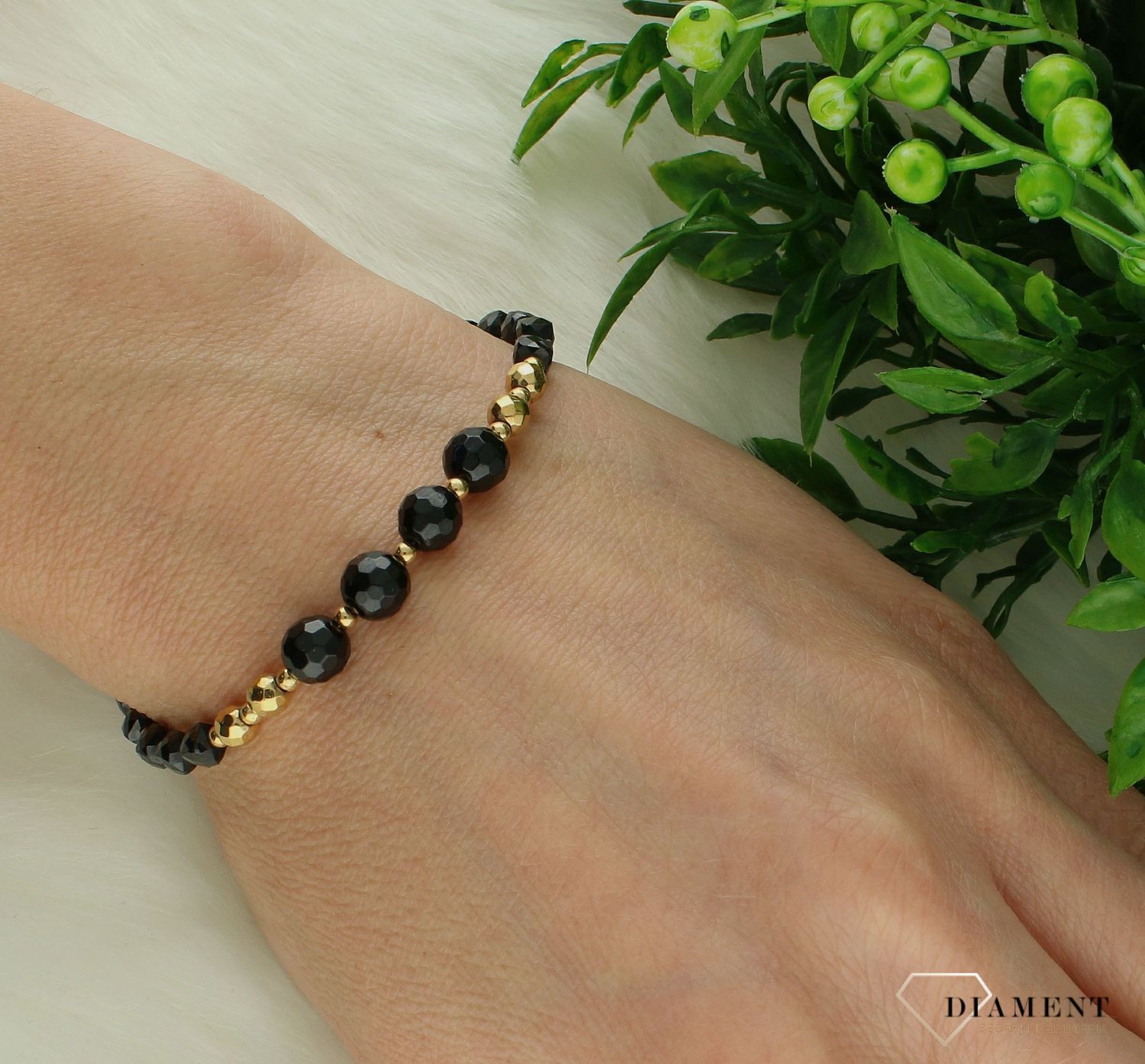 Srebrna bransoletka damska 925 kamienie naturalne turmalin DIA-BRA-11451-925. Srebrna bransoletka damska. Bransoletka z kamieniami naturalnymi. Bransoletka z koralikami na prezent. Bransoletka z turmalinem (2).jpg