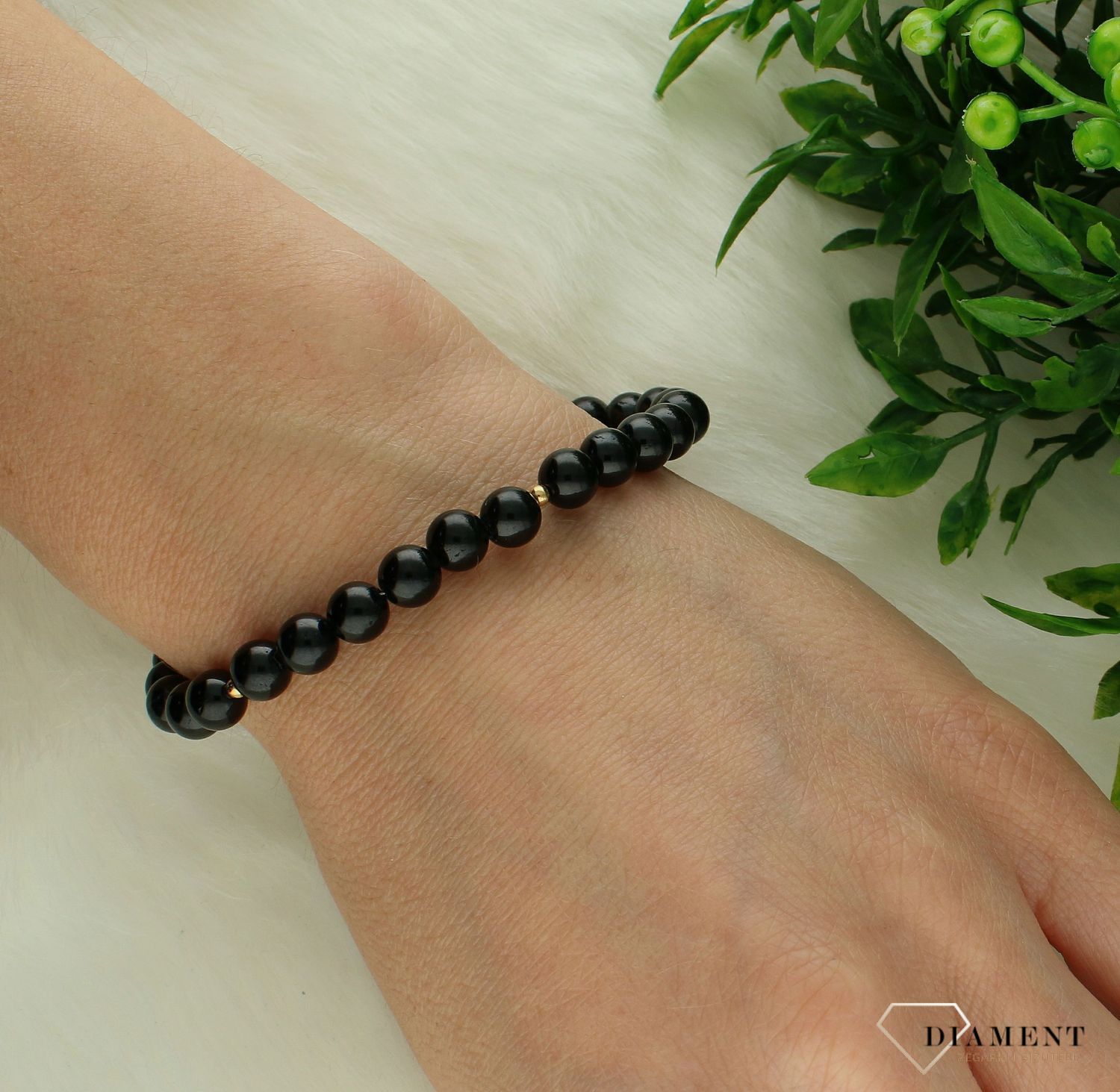 Srebrna bransoletka damska 925 kamienie naturalne turmalin DIA-BRA-11455-925. Srebrna bransoletka damska. Bransoletka z kamieniami naturalnymi. Bransoletka z koralikami na prezent. Bransoletka z turmalinem (2).jpg