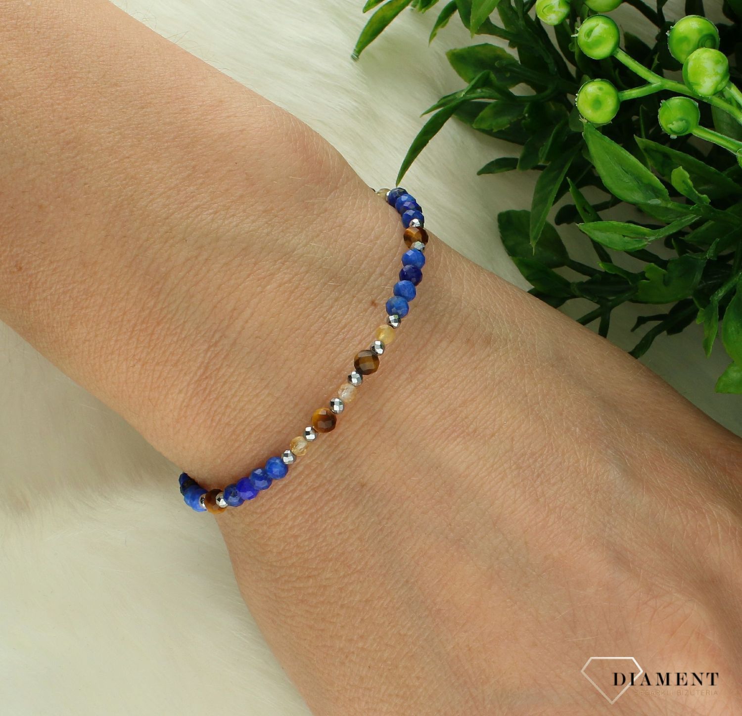 Bransoletka szczęścia znaku zodiaku- Panna lapis, cytryn, tygrysie oko DIA-BRA-11459-925. Srebrna bransoletka damska. Bransoletka z kamieniami naturalnymi. Bransoletka dla znaku zodiaku Panna na prezent. Personalizowana bransoletka dl1.jpg