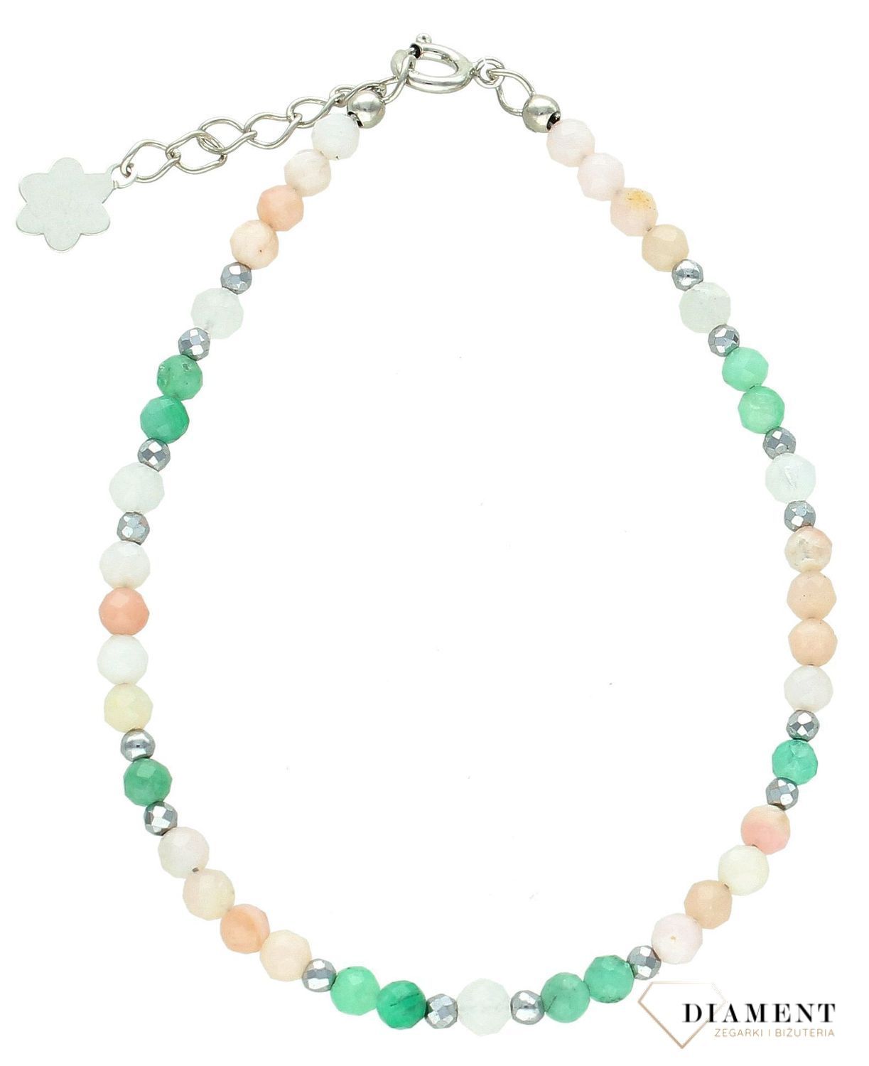 Bransoletka szczęścia znak zodiaku Rak opal, szmaragd, kamień księżycowy DIA-BRA-11464-925. Srebrna bransoletka damska. Bransoletka z kamieniami naturalnymi. Bransoletka dla znaku zodiaku Rak na prezent. Personalizowana bransoletka dl1.jpg