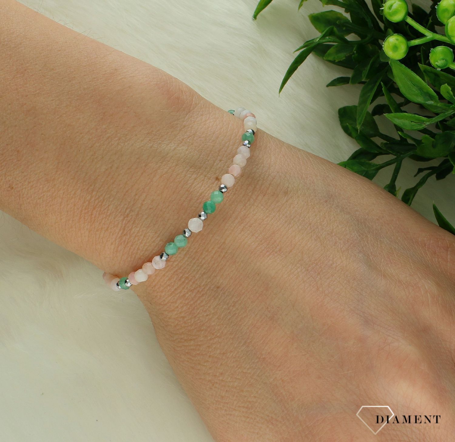 Bransoletka szczęścia znak zodiaku Rak opal, szmaragd, kamień księżycowy DIA-BRA-11464-925. Srebrna bransoletka damska. Bransoletka z kamieniami naturalnymi. Bransoletka dla znaku zodiaku Rak na prezent. Personalizowana bransoletka dl1.jpg