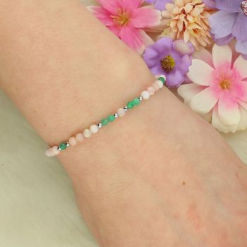 Bransoletka Rak kamienie naturalne opal szmaragd kamień księżycowy srebro 925 rak.jpg