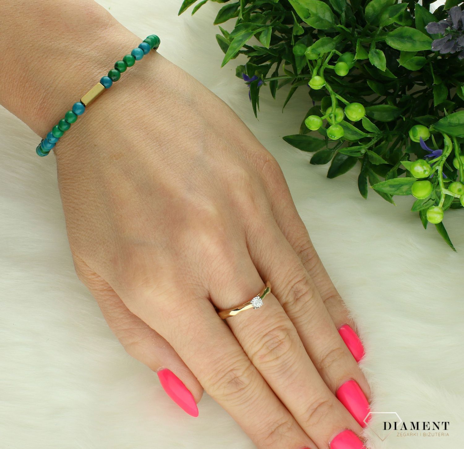 Bransoletka damska na gumce chryzokola 6mm DIA-BRA-11495-INNE. Bransoletka na gumce z kamieniami. Bransoletka damska z kamieniami naturalnymi. Bransoletka z chryzokolą. Bransoletka z kamieniami na prezent.1234.jpg