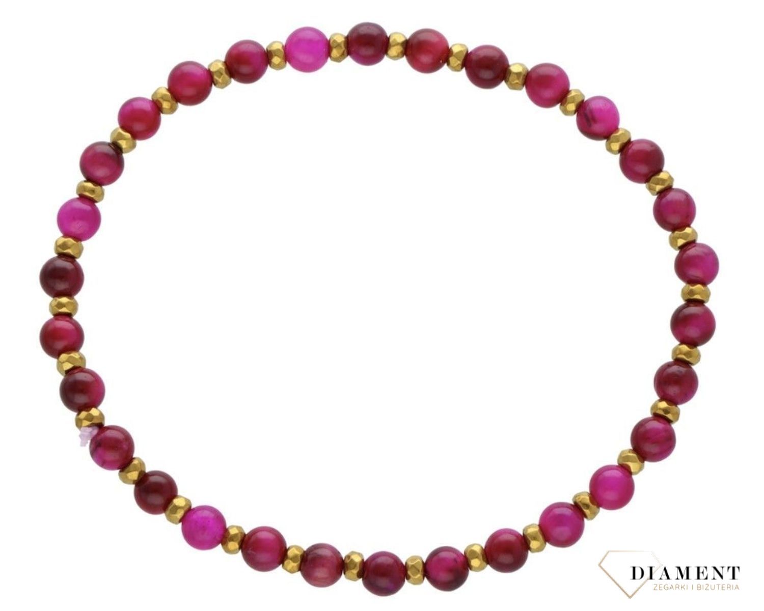 Bransoletka damska na gumce tygrysie oko różowe 4 mm DIA-BRA-11496-INNE. Bransoletka na gumce z kamieniami. Bransoletka damska z kamieniami naturalnymi. Bransoletka z tygrysim okiem. Bransoletka z kamieniami na prezent1234.jpg