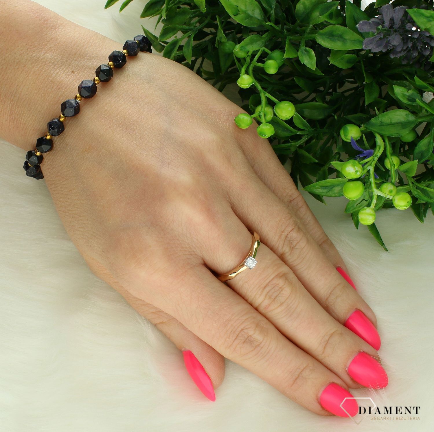 Bransoletka damska na gumce noc kairu 6mm DIA-BRA-11502-INNE.  Bransoletka na gumce z kamieniami. Bransoletka damska z kamieniami naturalnymi. Bransoletka z nocą kairu. Bransoletka z kamieniami na prezent.12345.jpg