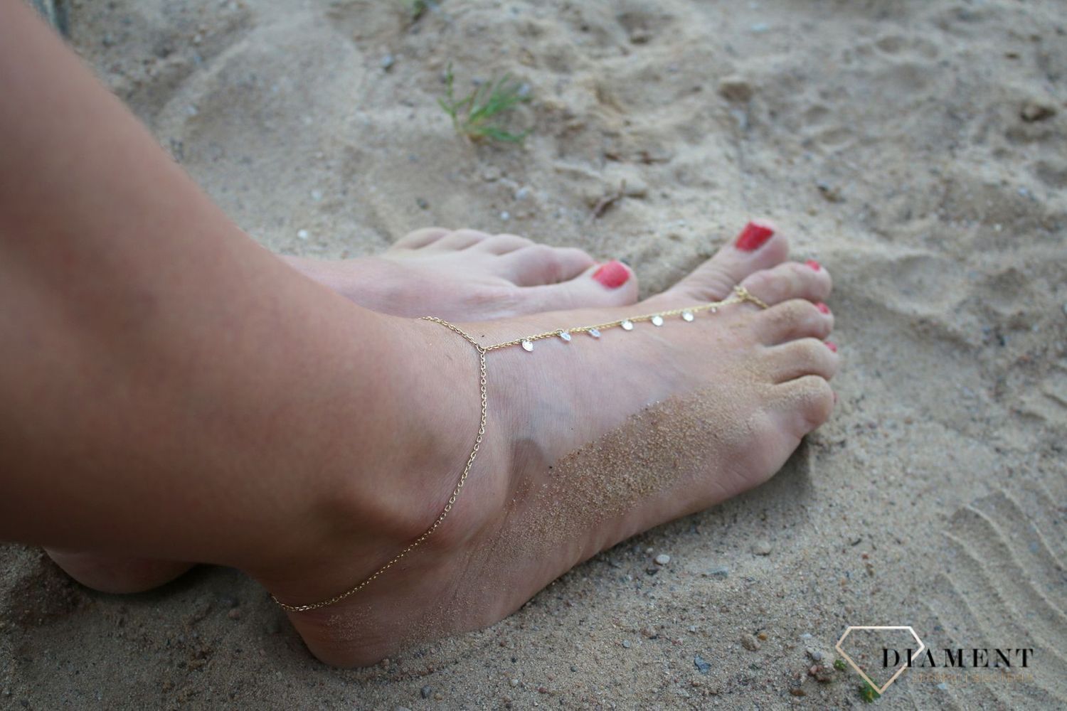 Srebrna bransoletka na nogę i palec z cyrkoniami pozłacanadf.jpg