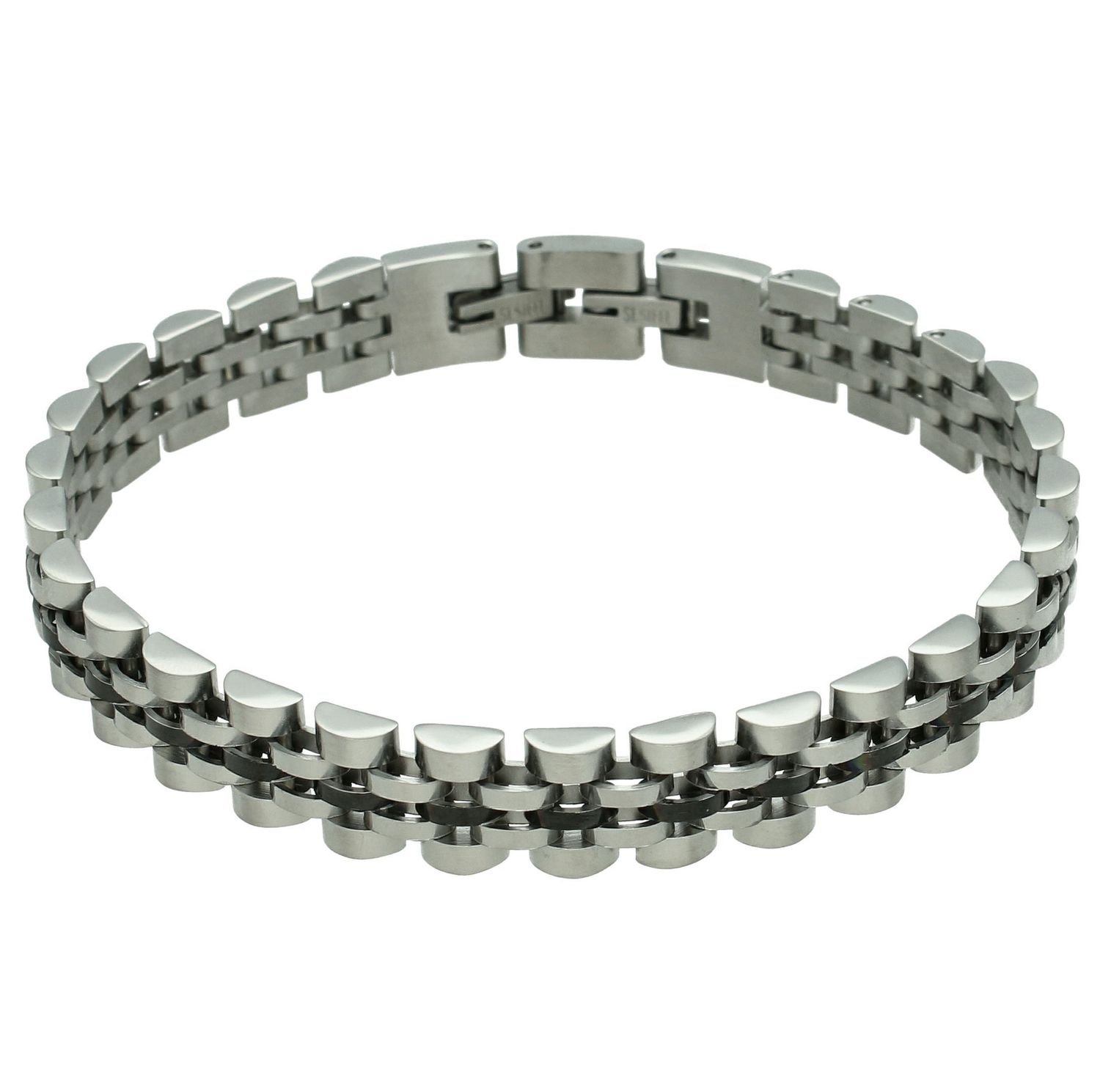 Bransoletka męska stalowa w srebrno-czarnym kolorze DIA-BRA-11669-STAL (2).jpg