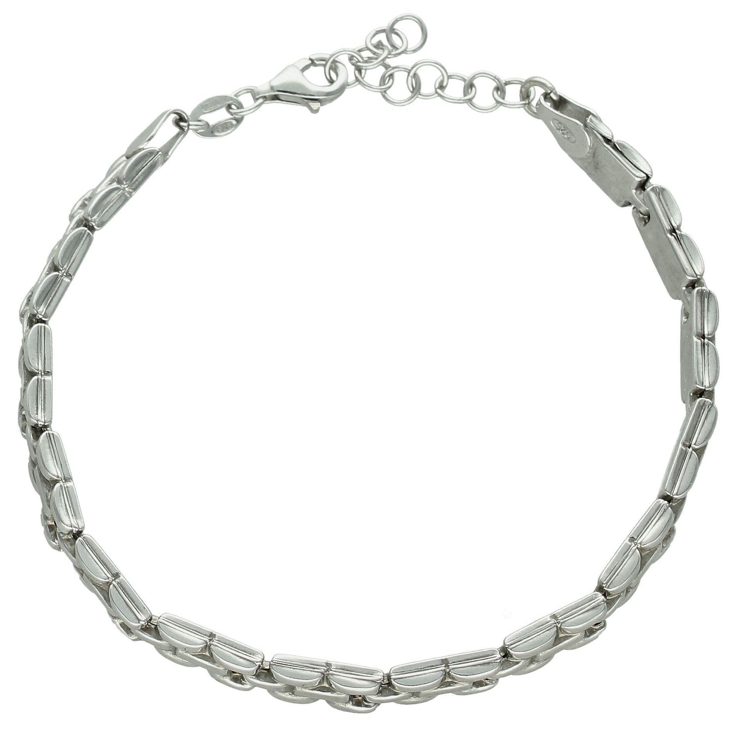 Srebrna bransoletka damska 925 ozdobny splot o gładkiej powierzchni DIA-BRA-11729-925 (2).jpg