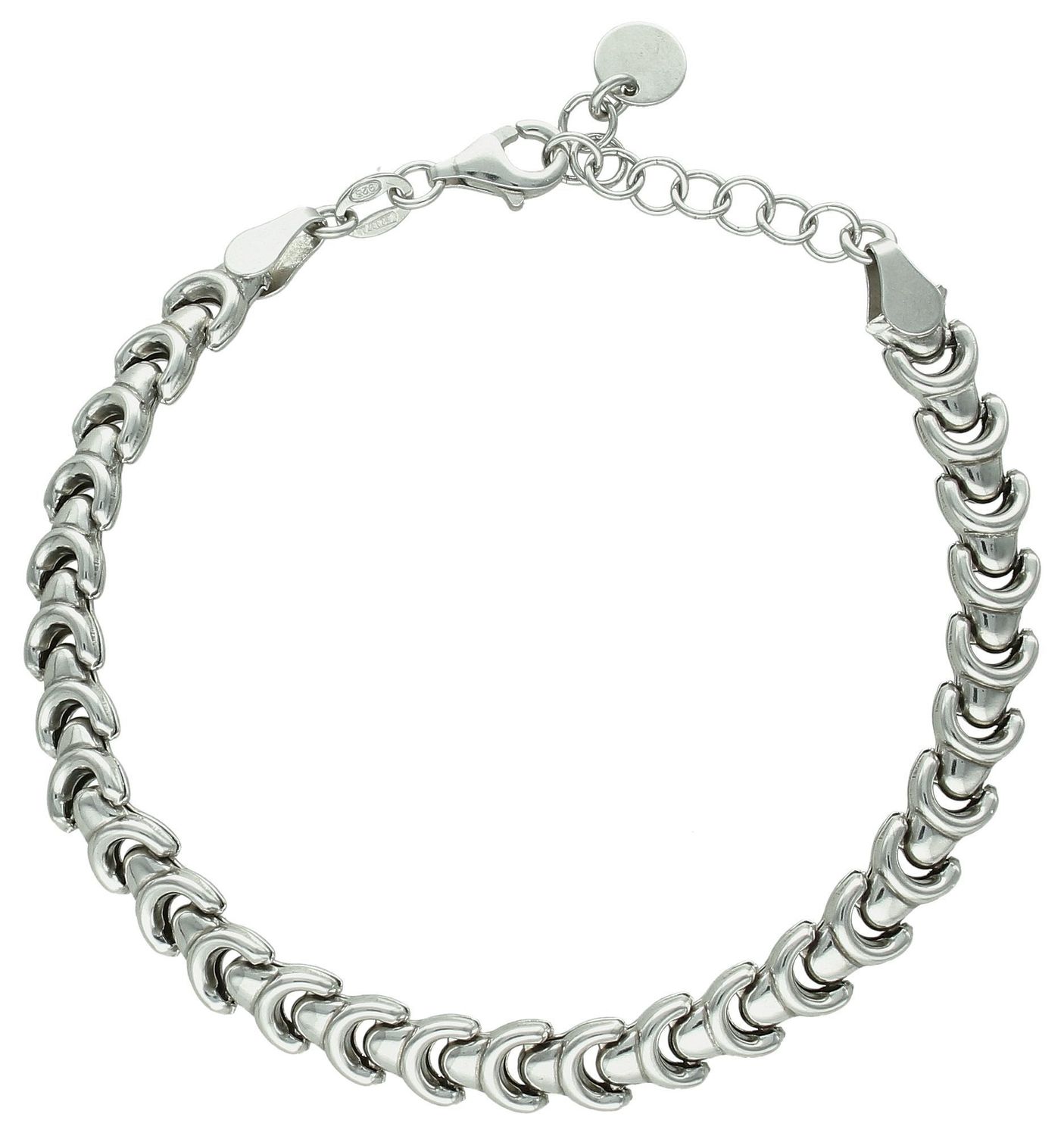 Srebrna bransoletka damska 925 ozdobny splot o gładkiej powierzchni DIA-BRA-11730-925 (2).jpg