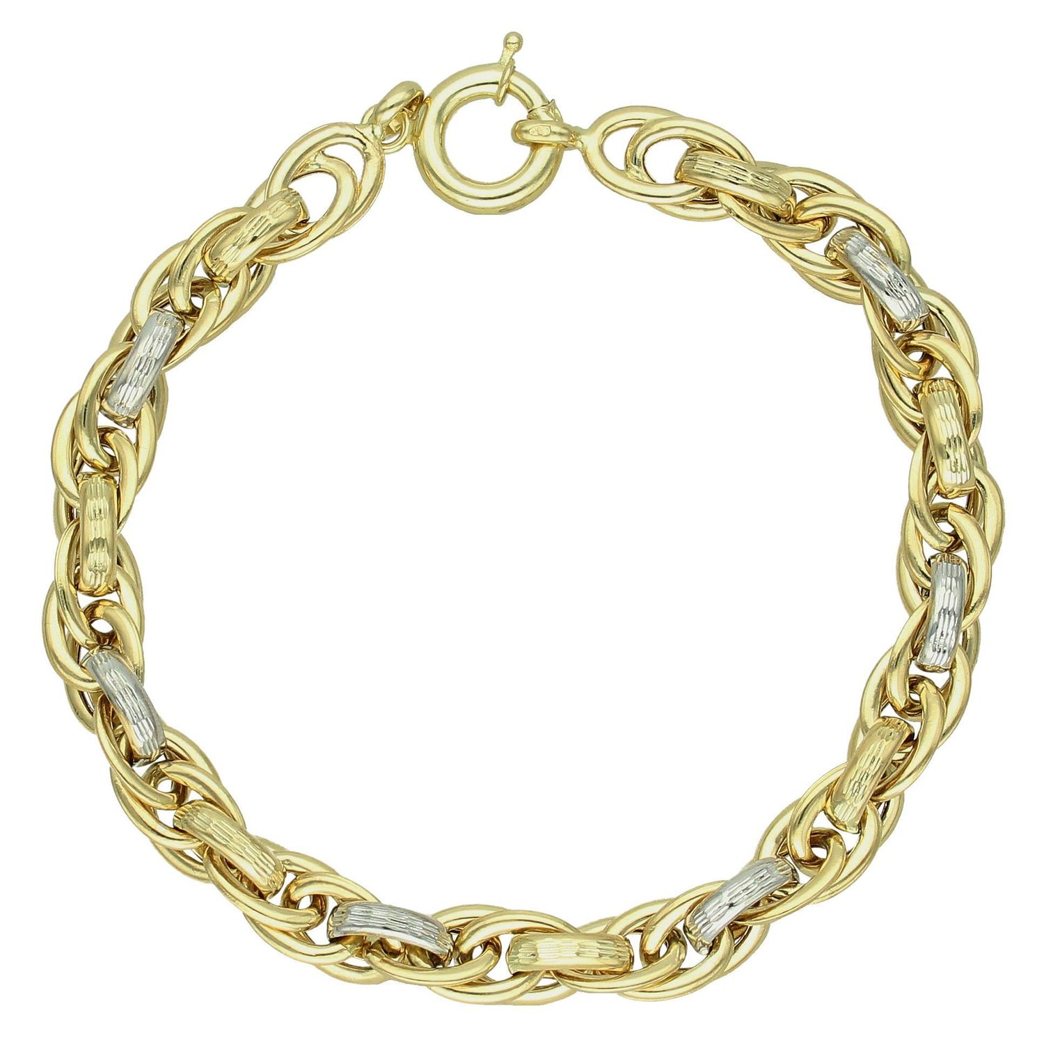 Złota bransoletka damska 585 z dodatkiem białego złota DIA-BRA-11986-585. Złota bransoletka damska. Złota bransoletka próby 585. Bransoletka damska ze złota. Bransoletka złota na prezent (2).jpg