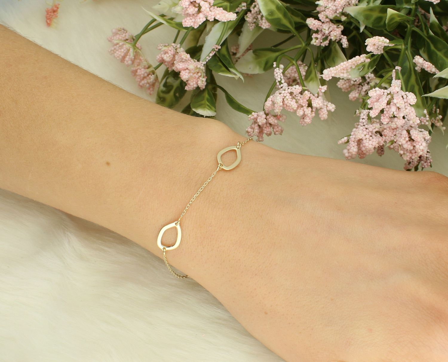 Srebrna bransoletka damska celebrytka 925 pozłacana..jpg