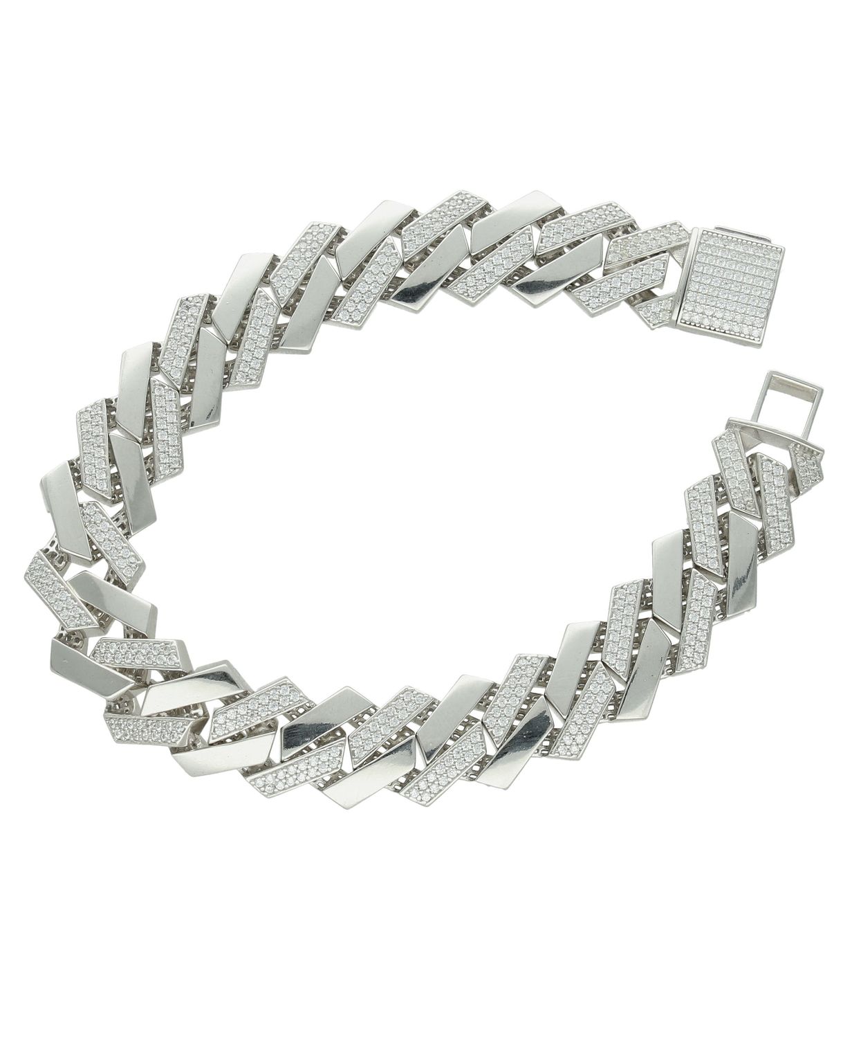 Srebrna bransoletka damska 925 szeroka z cyrkoniami DIA-BRA-12230-925. Srebrna bransoletka damska. Bransoletka srebrna z cyrkoniami. Srebrna bransoletka wężyk. Bransoletka bogato zdobiona na prezent (2).jpg