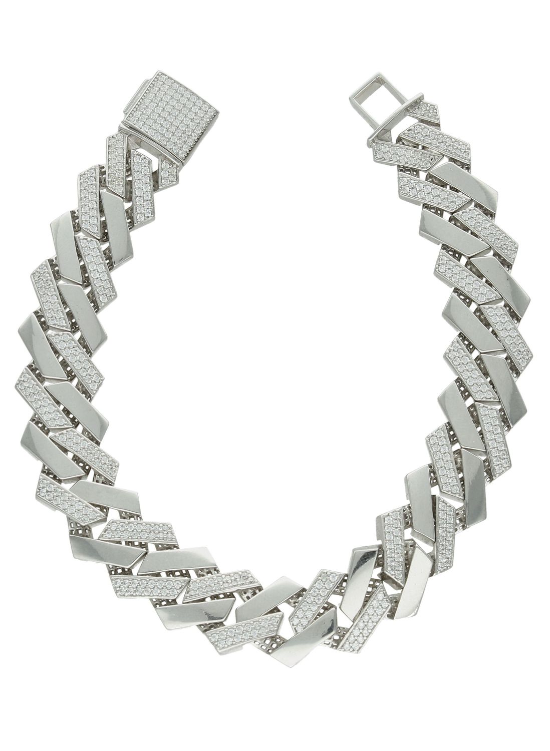 Srebrna bransoletka damska 925 szeroka z cyrkoniami DIA-BRA-12230-925. Srebrna bransoletka damska. Bransoletka srebrna z cyrkoniami. Srebrna bransoletka wężyk. Bransoletka bogato zdobiona na prezent (2).jpg