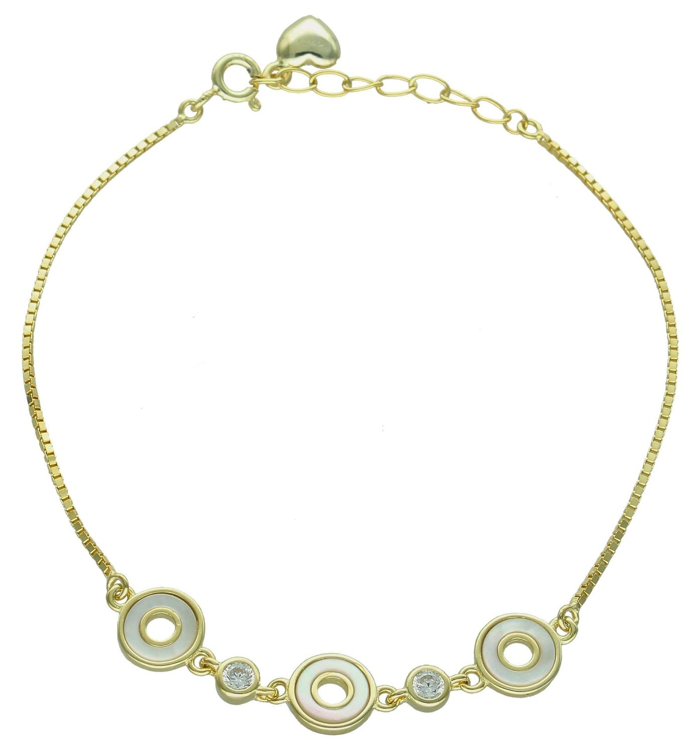 Srebrna bransoletka damska 925 celebrytka pokryta złotem z masą perłową DIA-BRA-12233-925. Srebrna bransoletka damska. Bransoletka srebrna z masą perłową. Srebrna bransoletka pozłacana celebrytka. Bransoletka na prezent..jpg