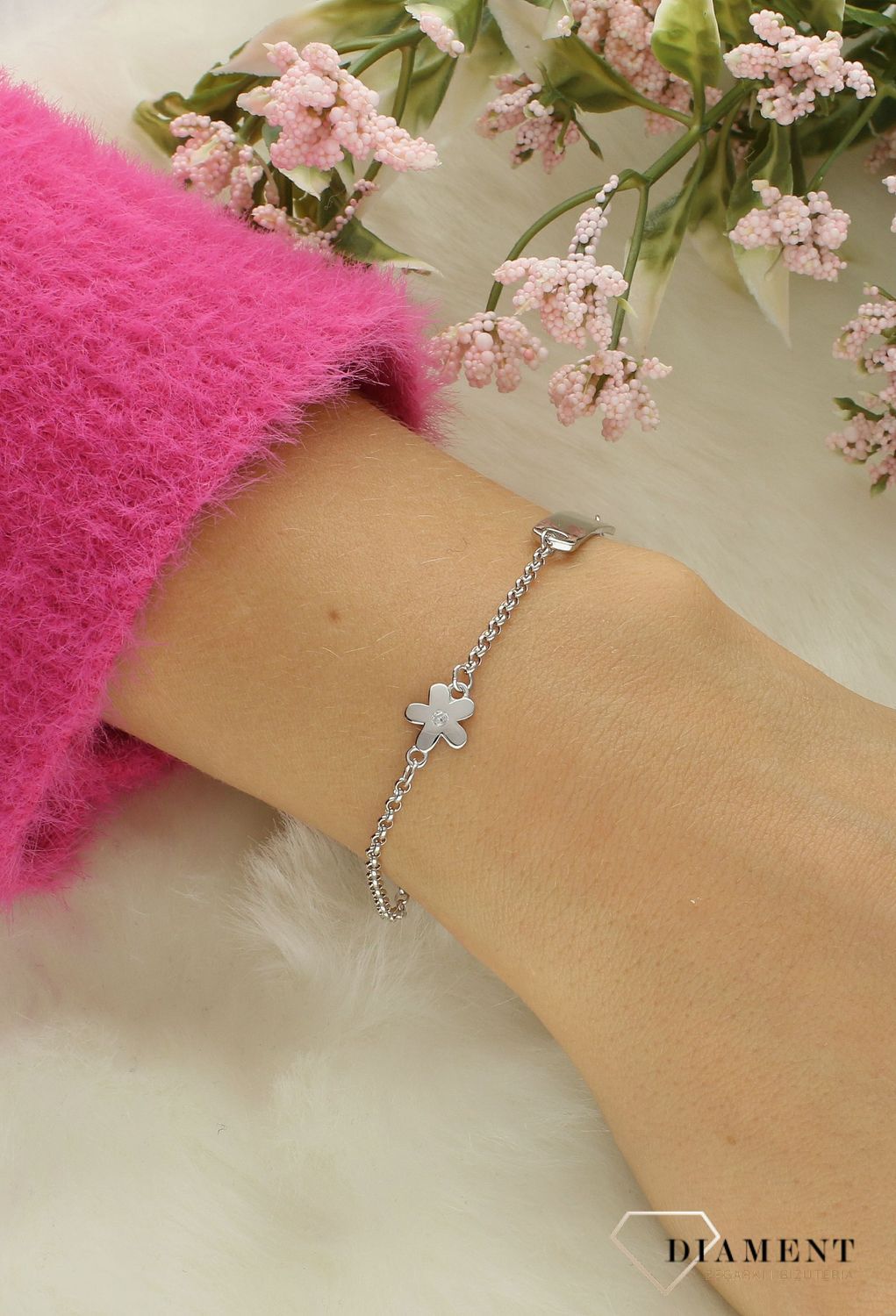 Srebrna bransoletka damska 925 celebrytka z blaszką DIA-BRA-12239-925. Srebrna bransoletka damska. Bransoletka srebrna z blaszką. Srebrna bransoletka celebrytka. Bransoletka na prezent (1).jpg