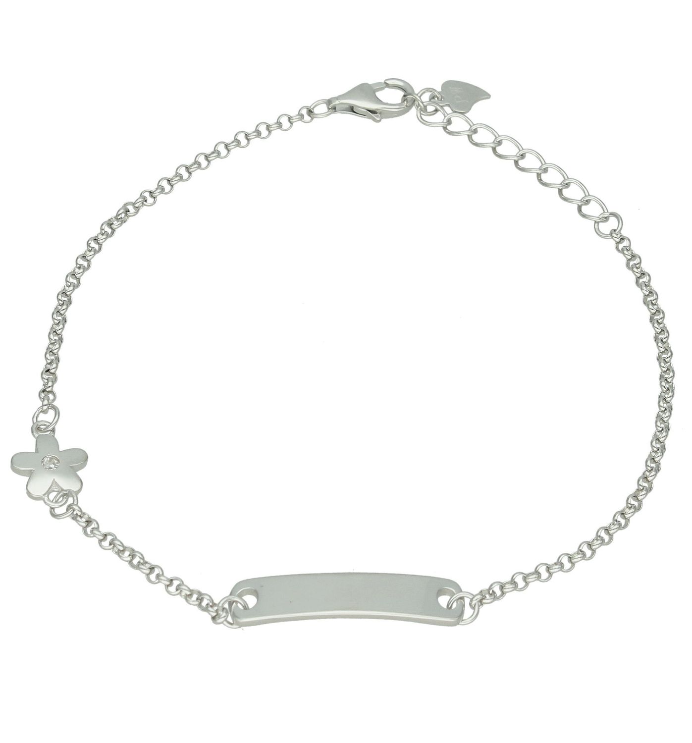 Srebrna bransoletka damska 925 celebrytka z blaszką DIA-BRA-12239-925. Srebrna bransoletka damska. Bransoletka srebrna z blaszką. Srebrna bransoletka celebrytka. Bransoletka na prezent (1).jpg