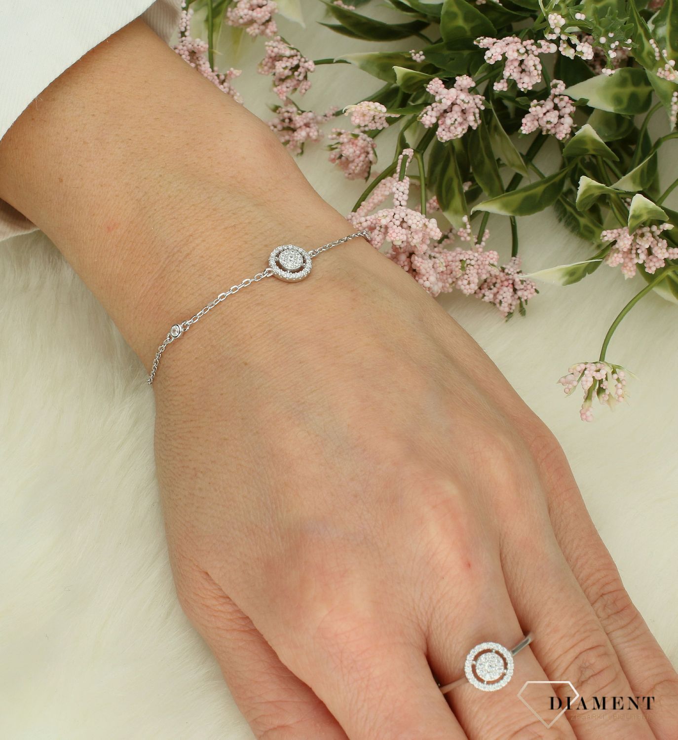 Srebrna bransoletka damska 925 celebrytka z cyrkoniami DIA-BRA-12252-925. Srebrna bransoletka damska. Srebrna bransoletka celebrytka. Bransoletka damska z cyrkoniami. Bransoletka srebrna damska na prezent..jpg