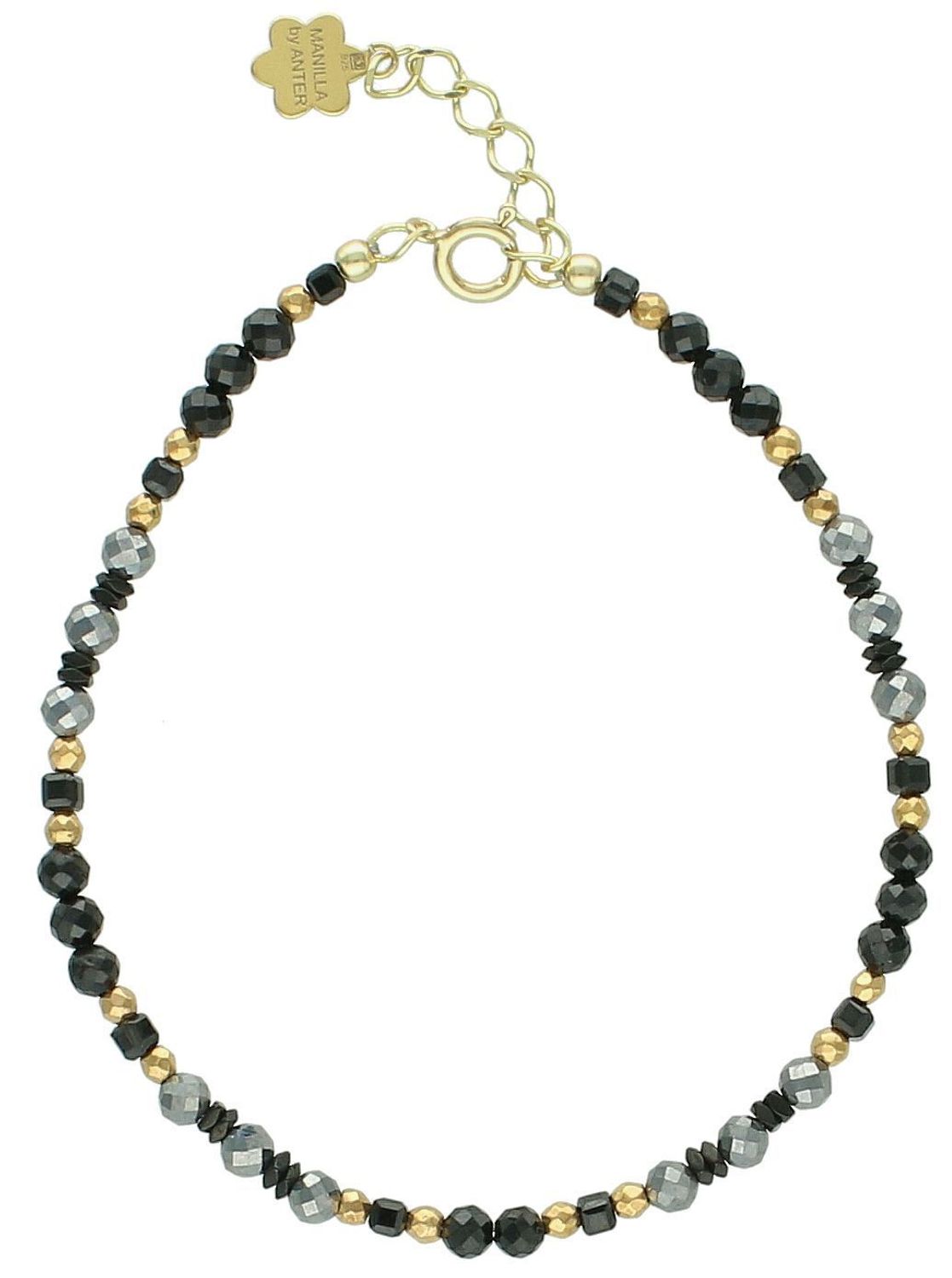 Srebrna bransoletka damska 925 z turmalinem, hematytem i terahertzem DIA-BRA-12299-925. Srebrna bransoletka damska. Bransoletka srebrna z kamieniami Srebrna bransoletka pozłacana. Bransoletka srebrna damska. 1.jpg