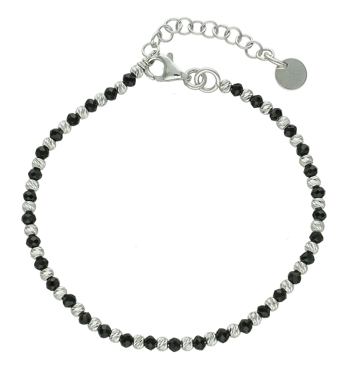 Srebrna bransoletka damska 925 czarno-srebrne kulki DIA-BRA-12364-925. Bransoletka wykonana z najwyższej jakości srebra. Idealny pomysł na prezent dla każdej kobiety. Bransoletka srebrna.jpg