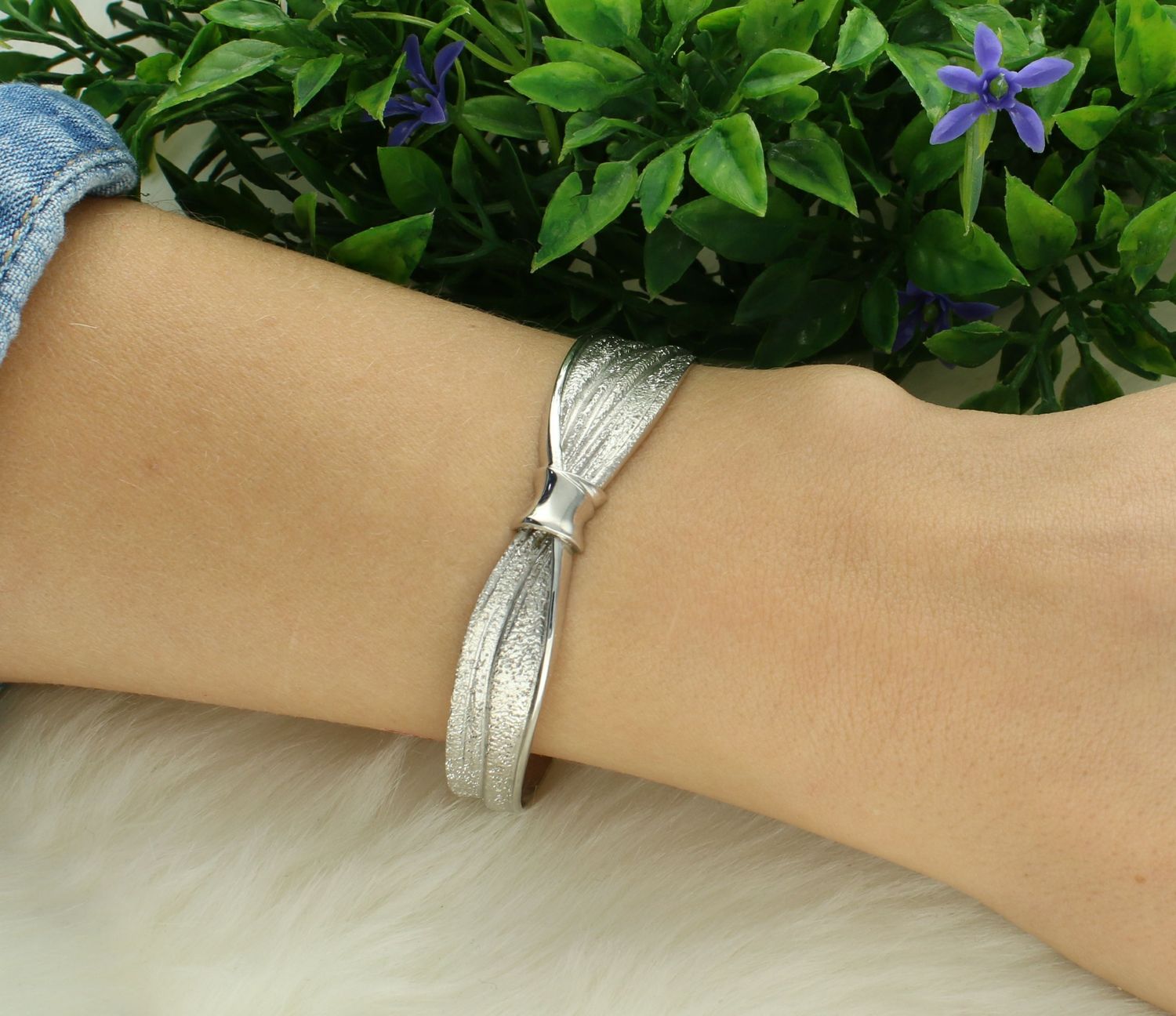 Bransoletka srebrna sztywna damska próba 925 DIA-BRA-12384-925.jpg