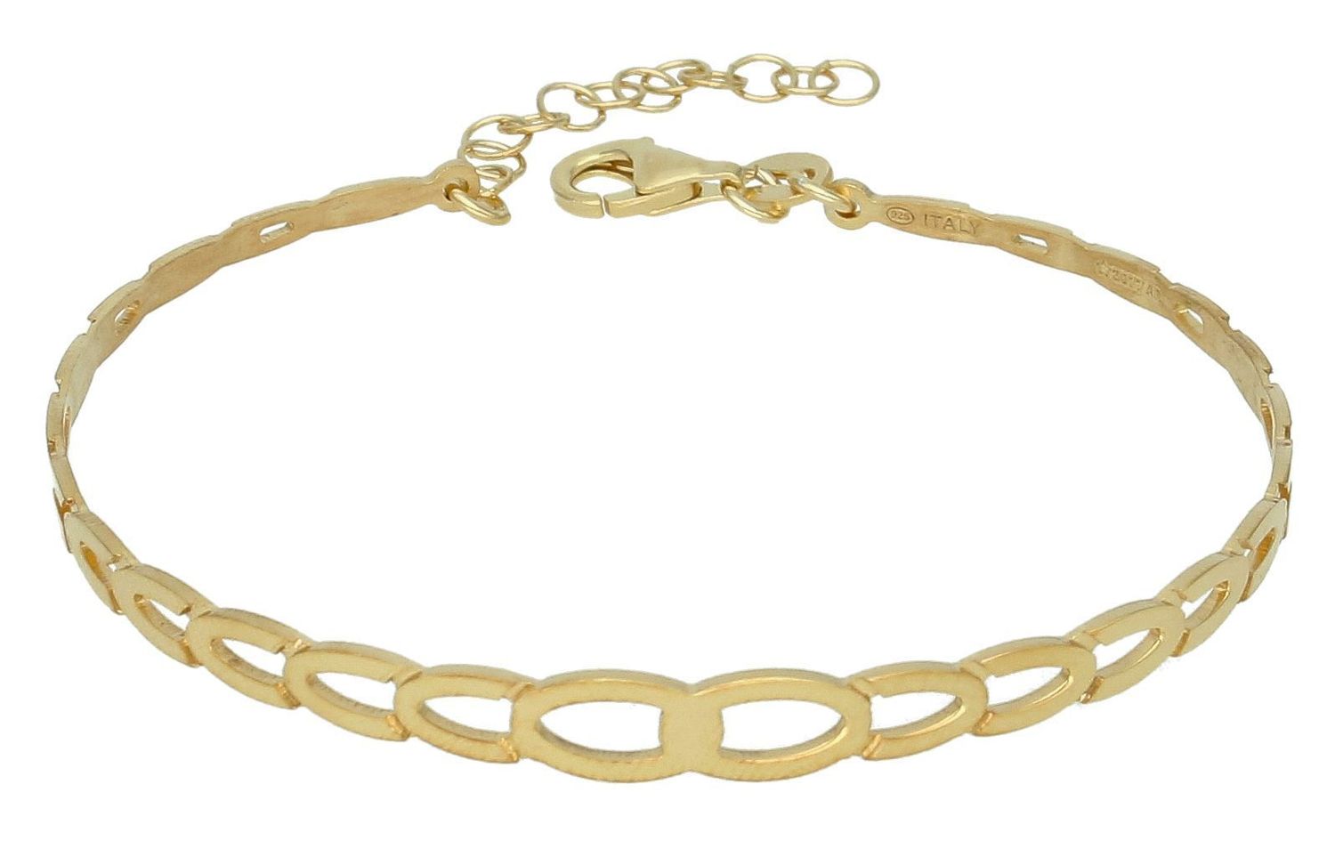 Bransoletka srebrna sztywna pozłacana pr 925, DIA-BRA-12386-925  Bransoletka wykonana z najwyższej jakości srebra. Idealny pomysł na prezent dla każdej kobiety.1.jpg