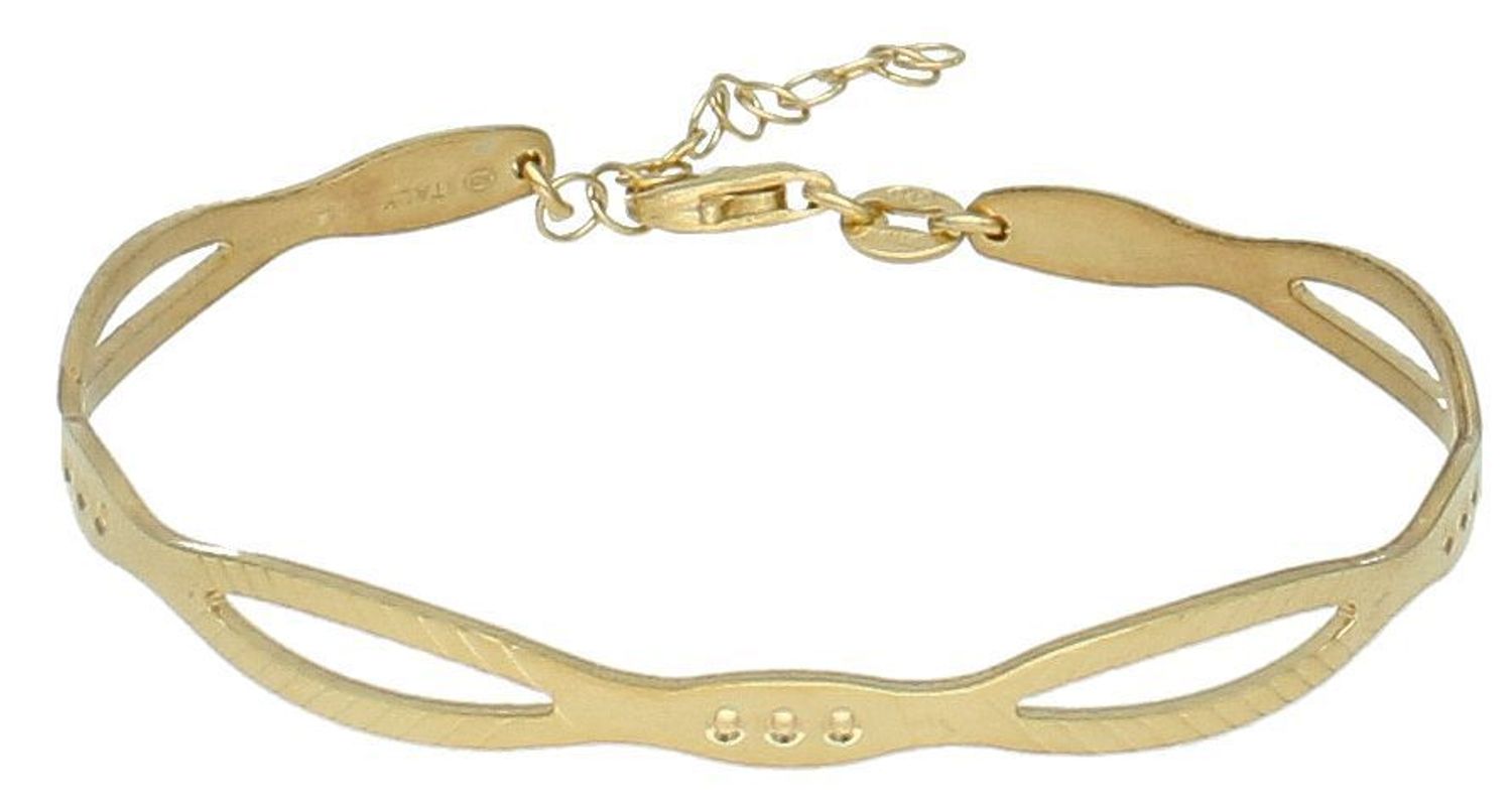Bransoletka srebrna sztywna pozłacana próba 925, DIA-BRA-12388-925.jpg