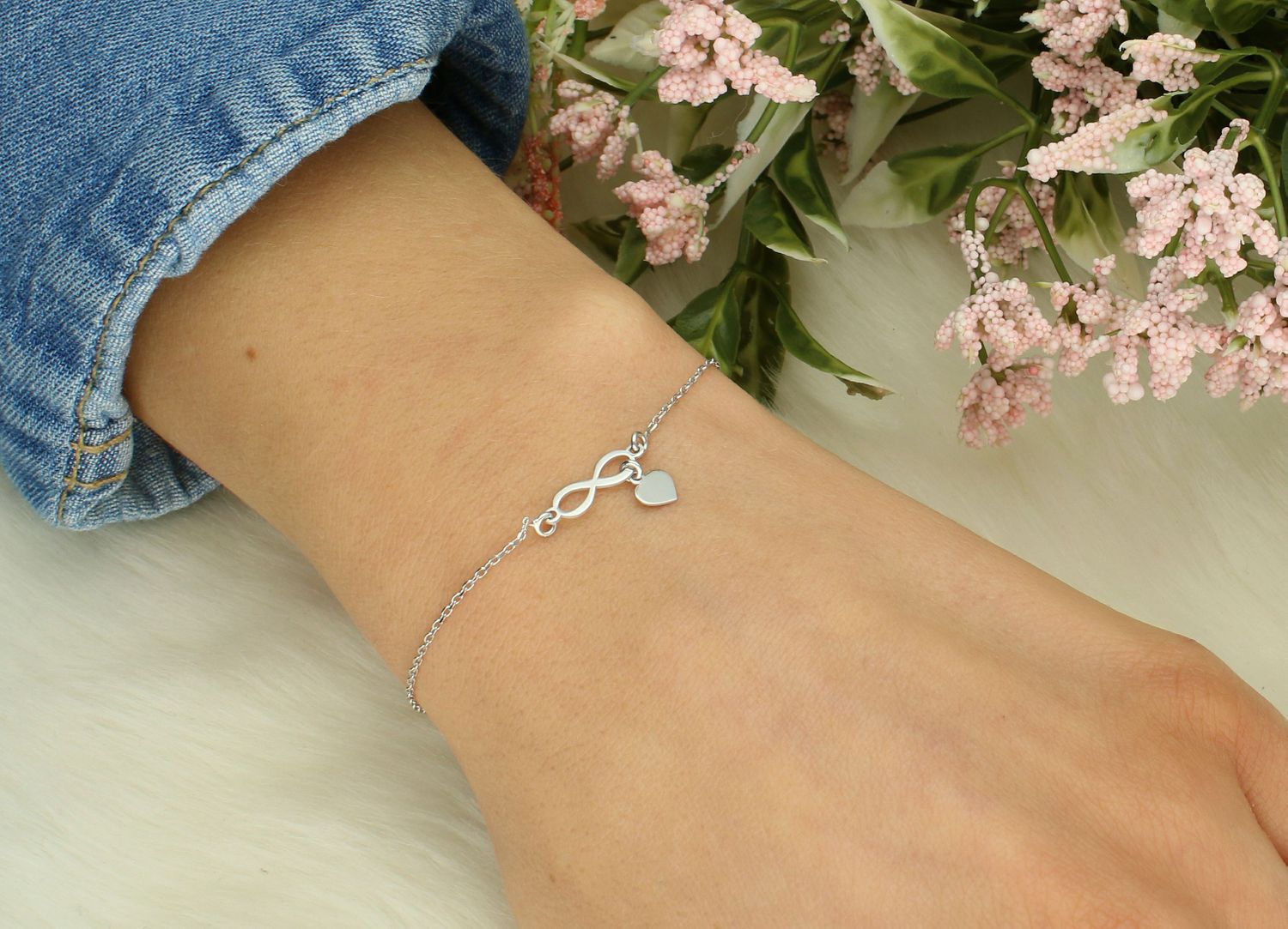 Bransoletka srebrna celebrytka nieskończoność próba 925, DIA-BRA-12448-925.jpg