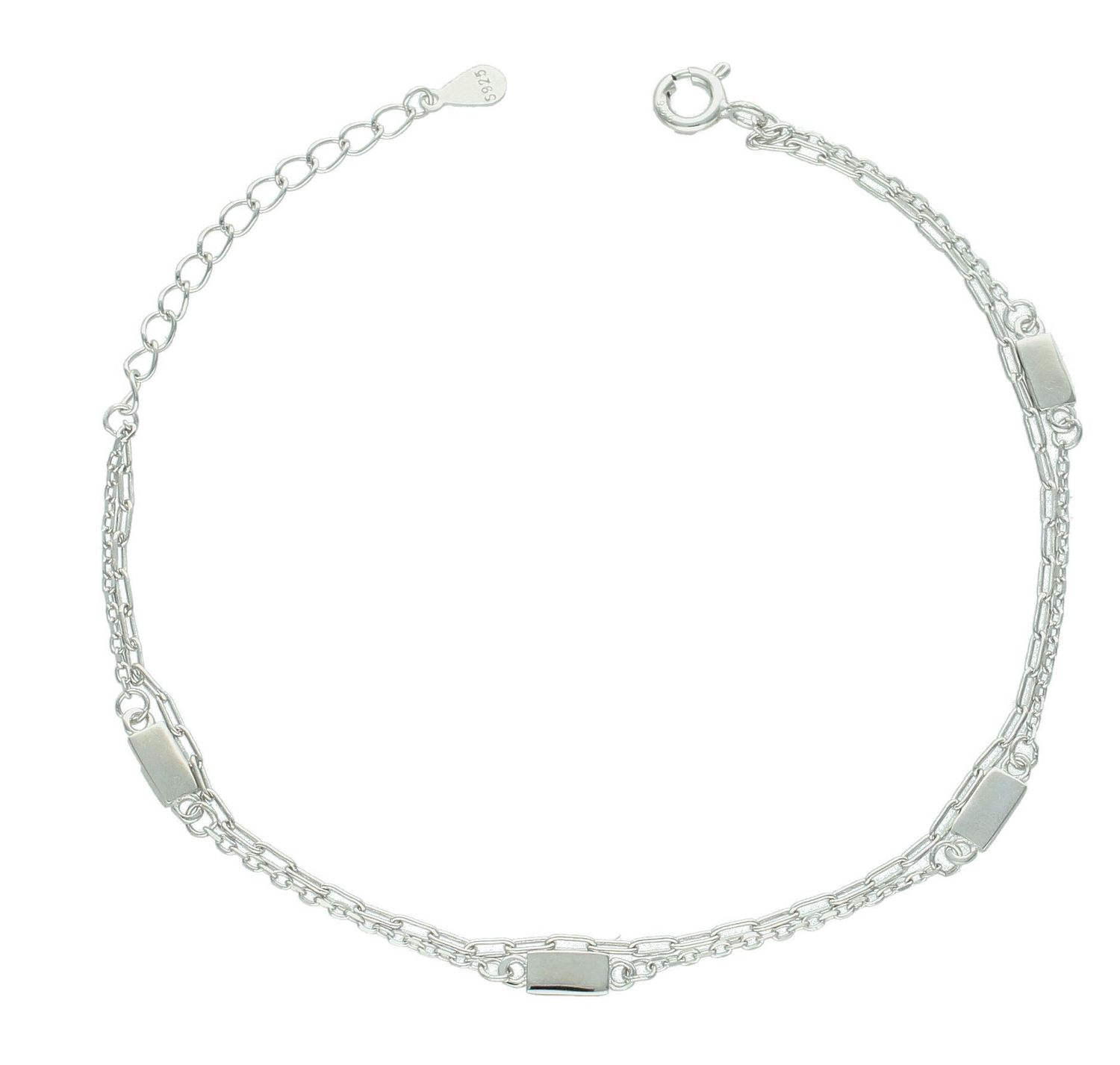 Bransoletka srebrna podwójna srebro 925, DIA-BRA-12450-925.jpg