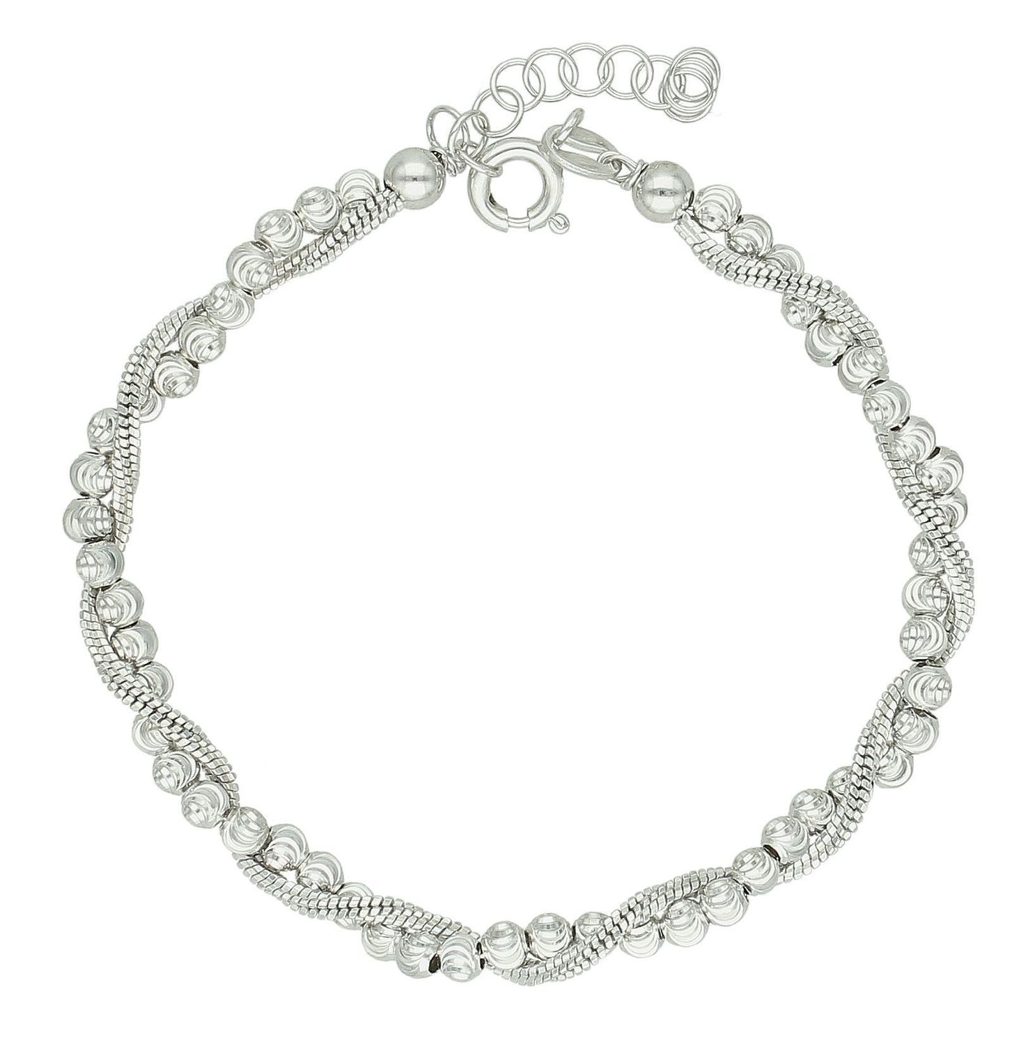 Srebrna bransoletka damska 925 lineczka ze srebrnymi kulkami  DIA-BRA-12509-925 (2).jpg